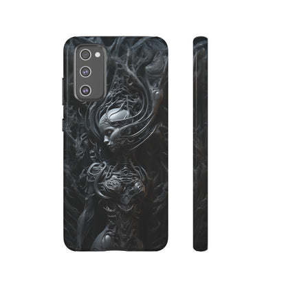 Biomechanical Beauty Phone Case – Futuristic Alien Design for iPhone, Samsung Galaxy, and Google Pixel Devices