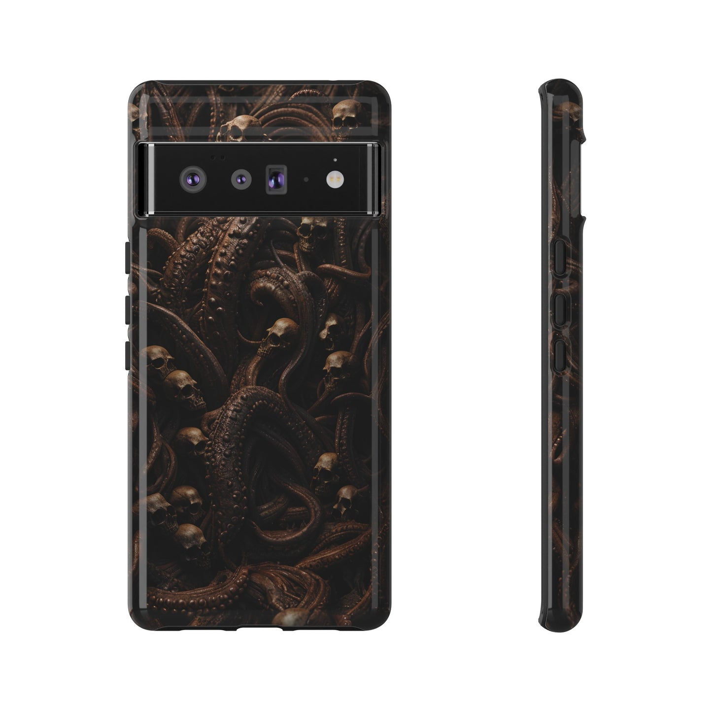 Skulls and Tentacles Phone Case – Lovecraftian Horror Design for iPhone, Samsung Galaxy, and Google Pixel Devices