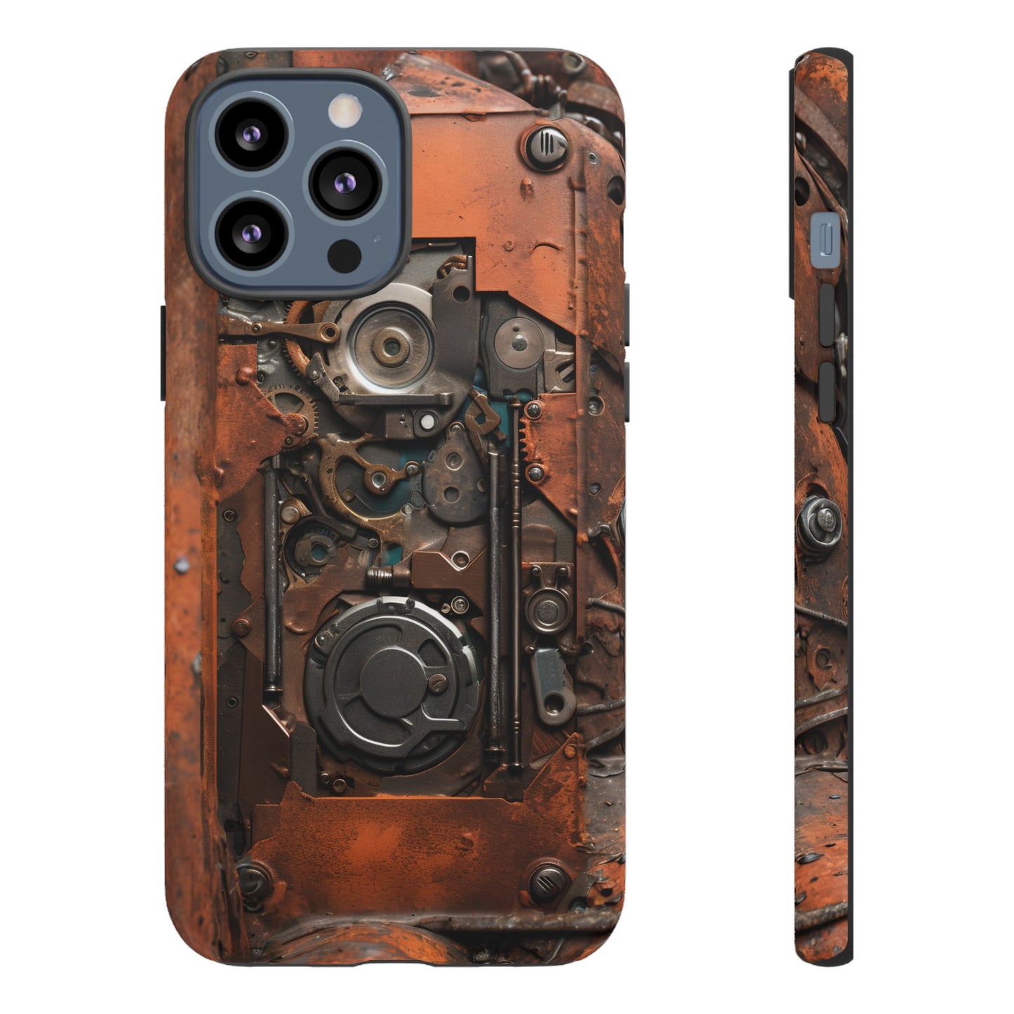 Rusted Mechanisms Phone Case – Steampunk Metal Gear Design for iPhone, Samsung Galaxy, and Google Pixel Devices