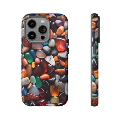 Colorful Stones Phone Case – Vibrant Polished Gemstone Design for iPhone, Samsung Galaxy, and Google Pixel Devices