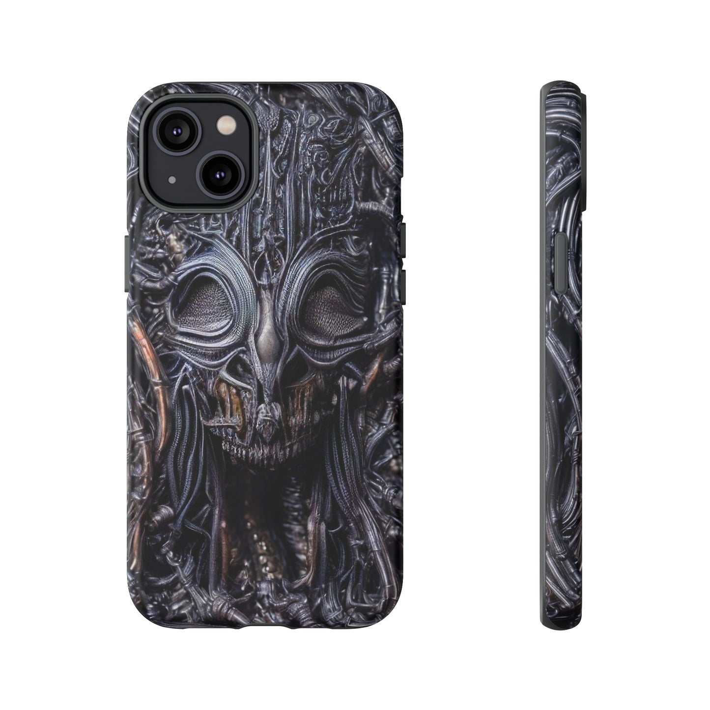 Biomechanical Horror 2 Phone Case – Futuristic Alien Horror Design for iPhone, Samsung Galaxy, and Google Pixel Devices