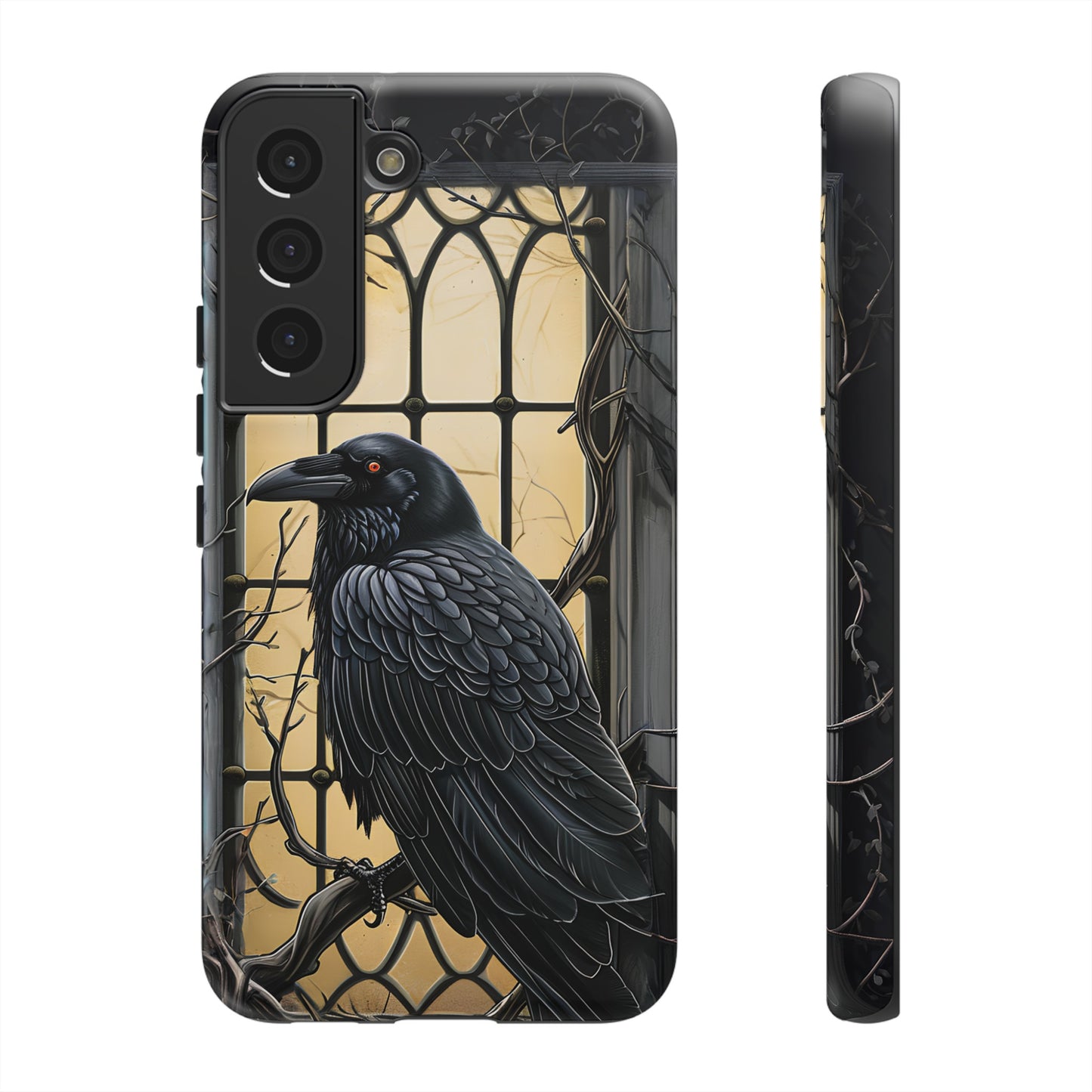 The Raven Phone Case – Edgar Allan Poe Inspired Gothic Design for iPhone, Samsung Galaxy, and Google Pixel Devices