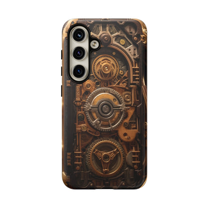 Gearworks Tough Phone Case – Steampunk Clockwork Design for iPhone, Samsung Galaxy, and Google Pixel Devices