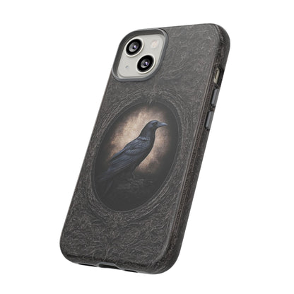 Gothic Raven Phone Case - Mysterious Dark Bird Design