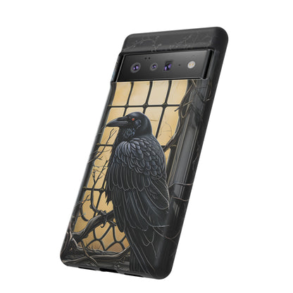 The Raven Phone Case – Edgar Allan Poe Inspired Gothic Design for iPhone, Samsung Galaxy, and Google Pixel Devices