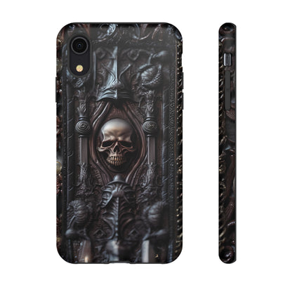 Dark Grimoire of Death Tough Phone Case – Gothic Skull Vampiric Design for iPhone, Samsung Galaxy, and Google Pixel Devices