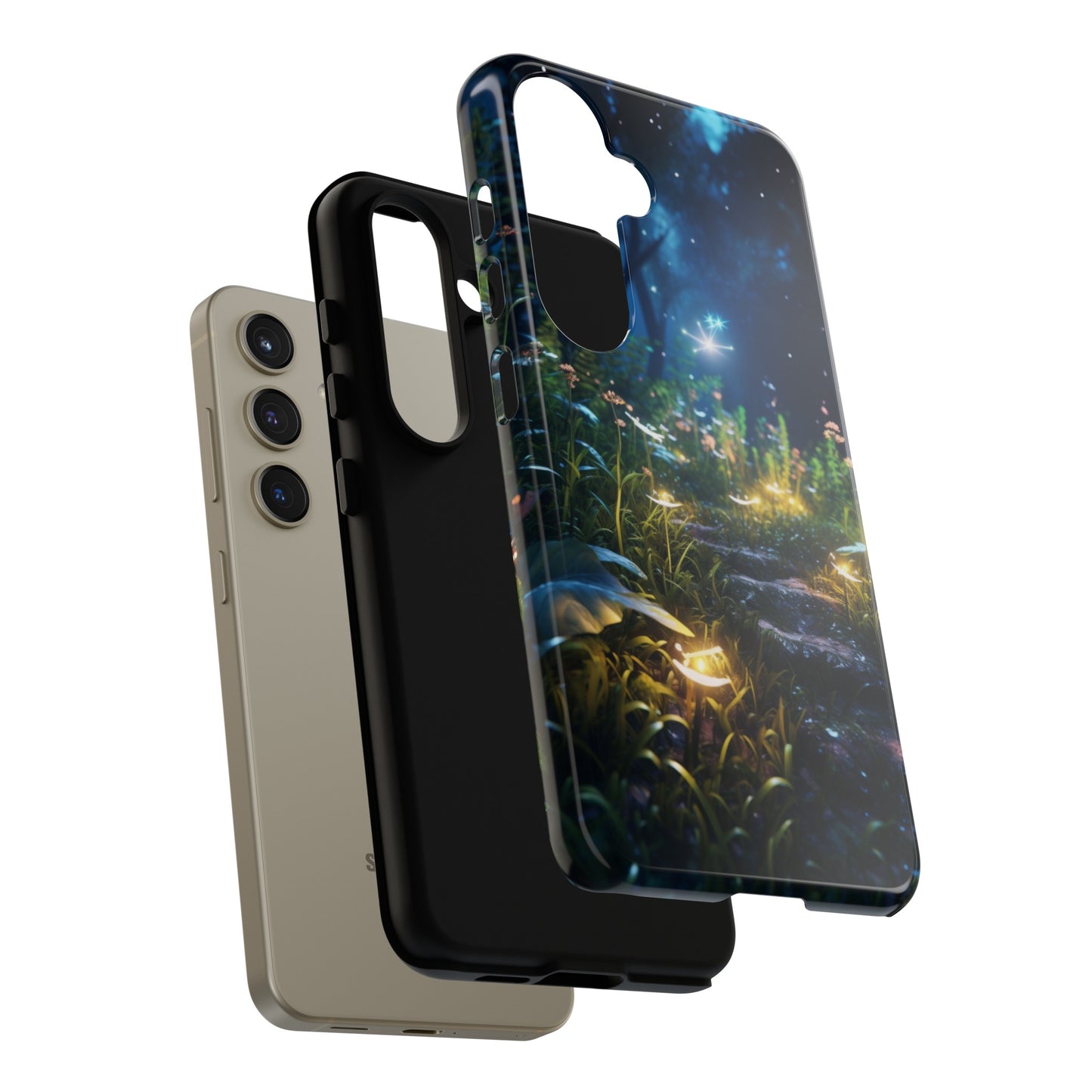 Fireflies in the Forest Tough Phone Case – Enchanting Summer Night Design for iPhone, Samsung Galaxy, and Google Pixel Devices