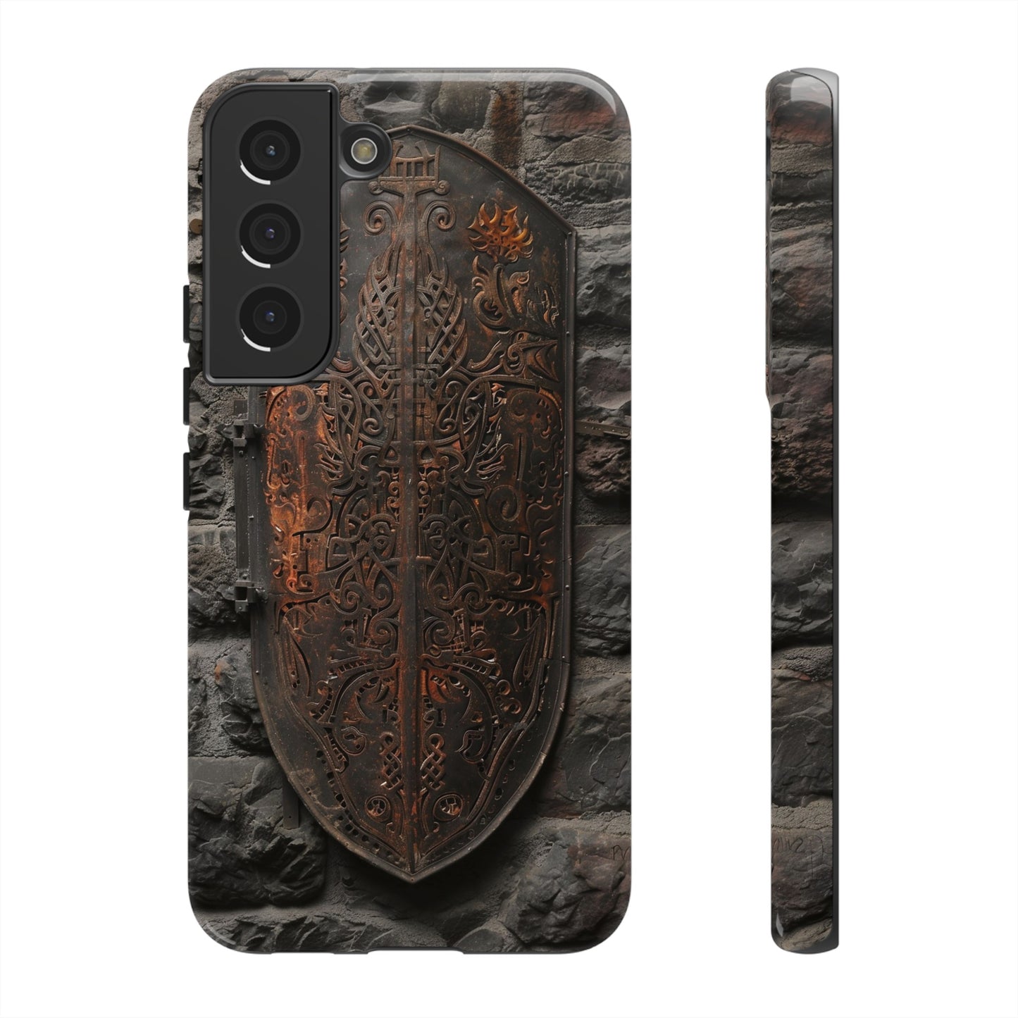 Medieval Shield Phone Case - Ornate Ancient Armor Design for iPhone and Samsung Galaxy Devices