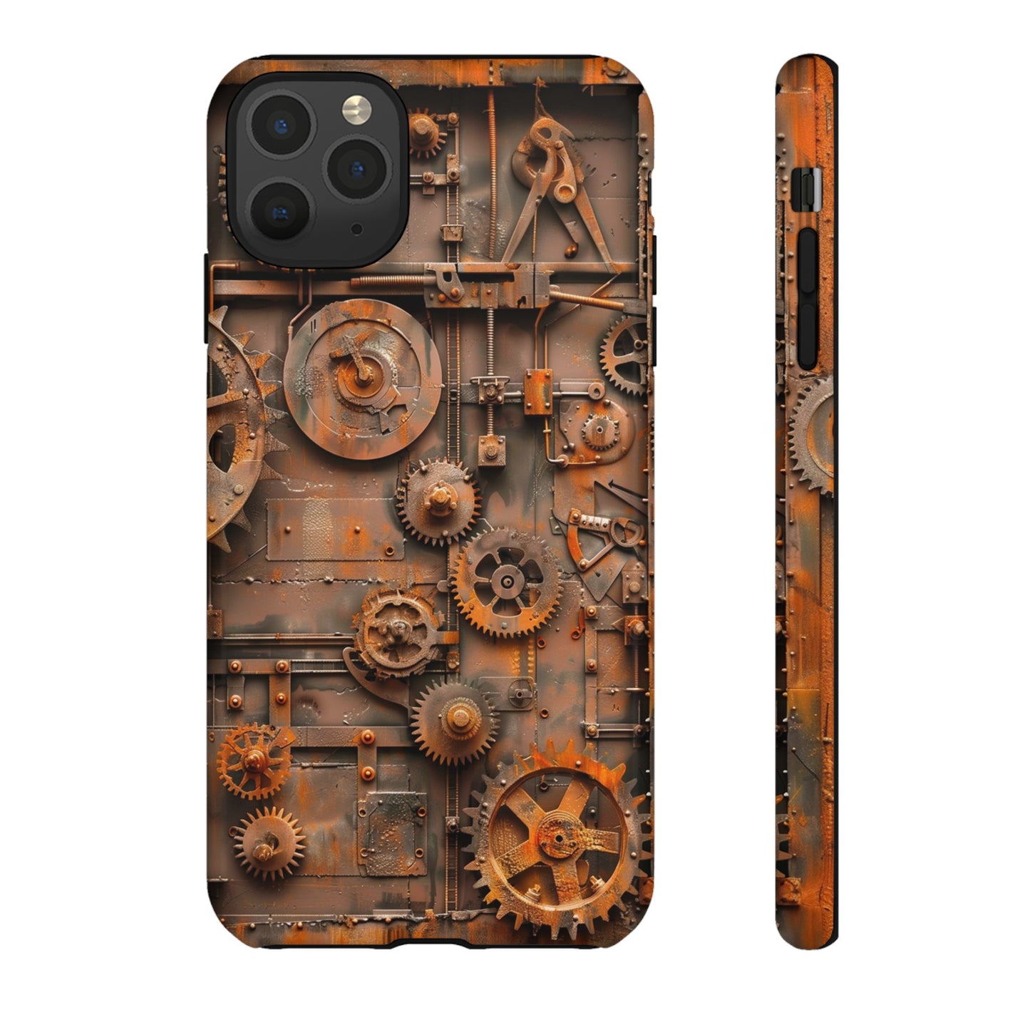 Rusted Steampunk Gearworks Phone Case for iPhone, Samsung Galaxy, and Google Pixel Devices