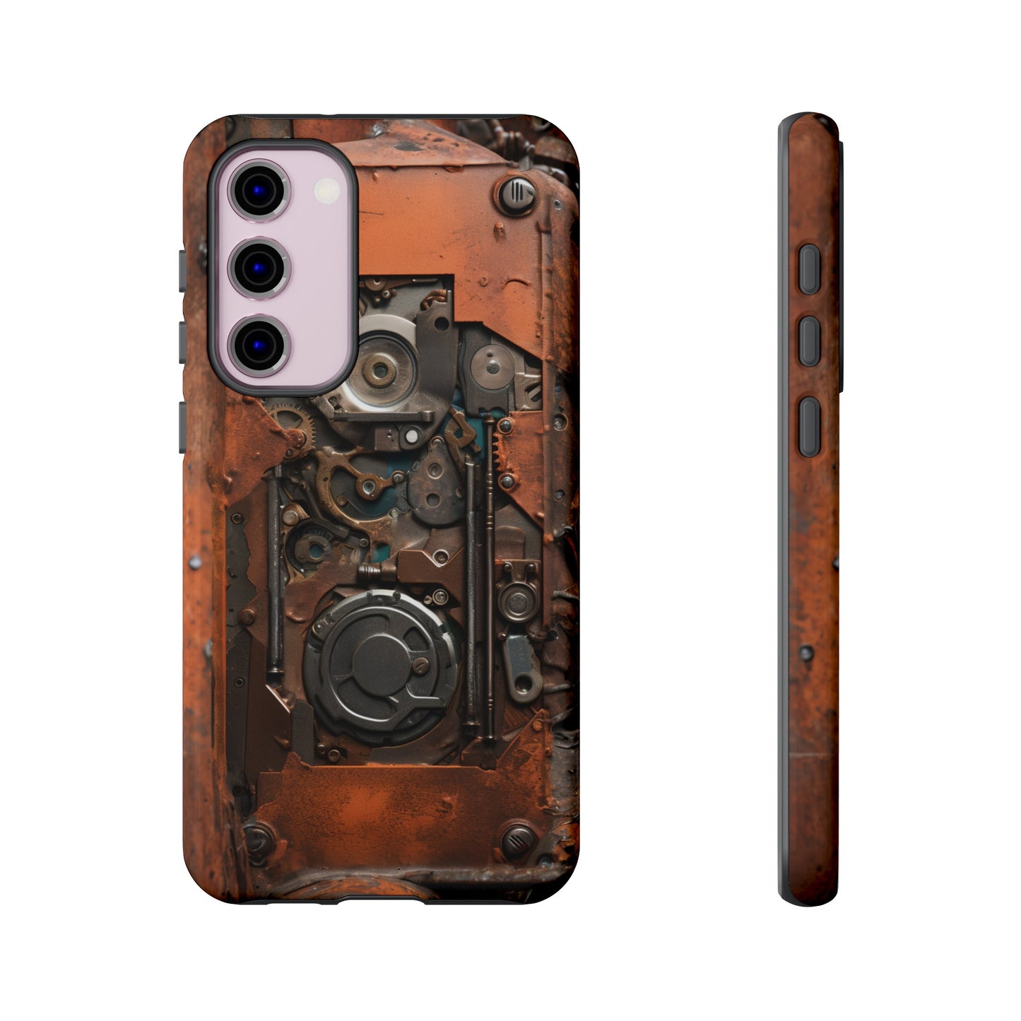 Rusted Mechanisms Phone Case – Steampunk Metal Gear Design for iPhone, Samsung Galaxy, and Google Pixel Devices