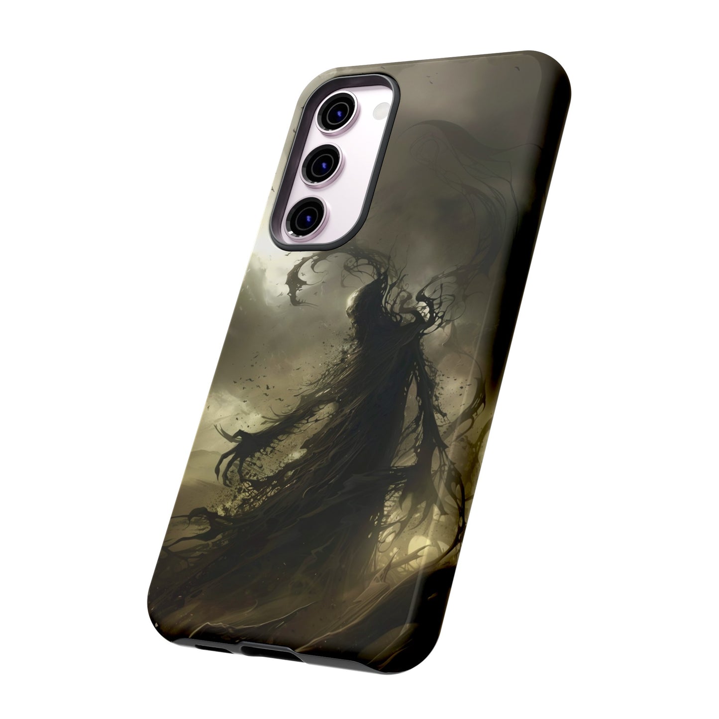 Dark Spirit Phone Case – Grim Reaper Haunting Design for iPhone, Samsung Galaxy, and Google Pixel Devices