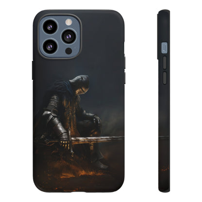 Dark Knight of the Abyss Phone Case - iPhone, Samsung Galaxy, Google Pixel - Epic Medieval Warrior Art, Protective Case, Fantasy Art