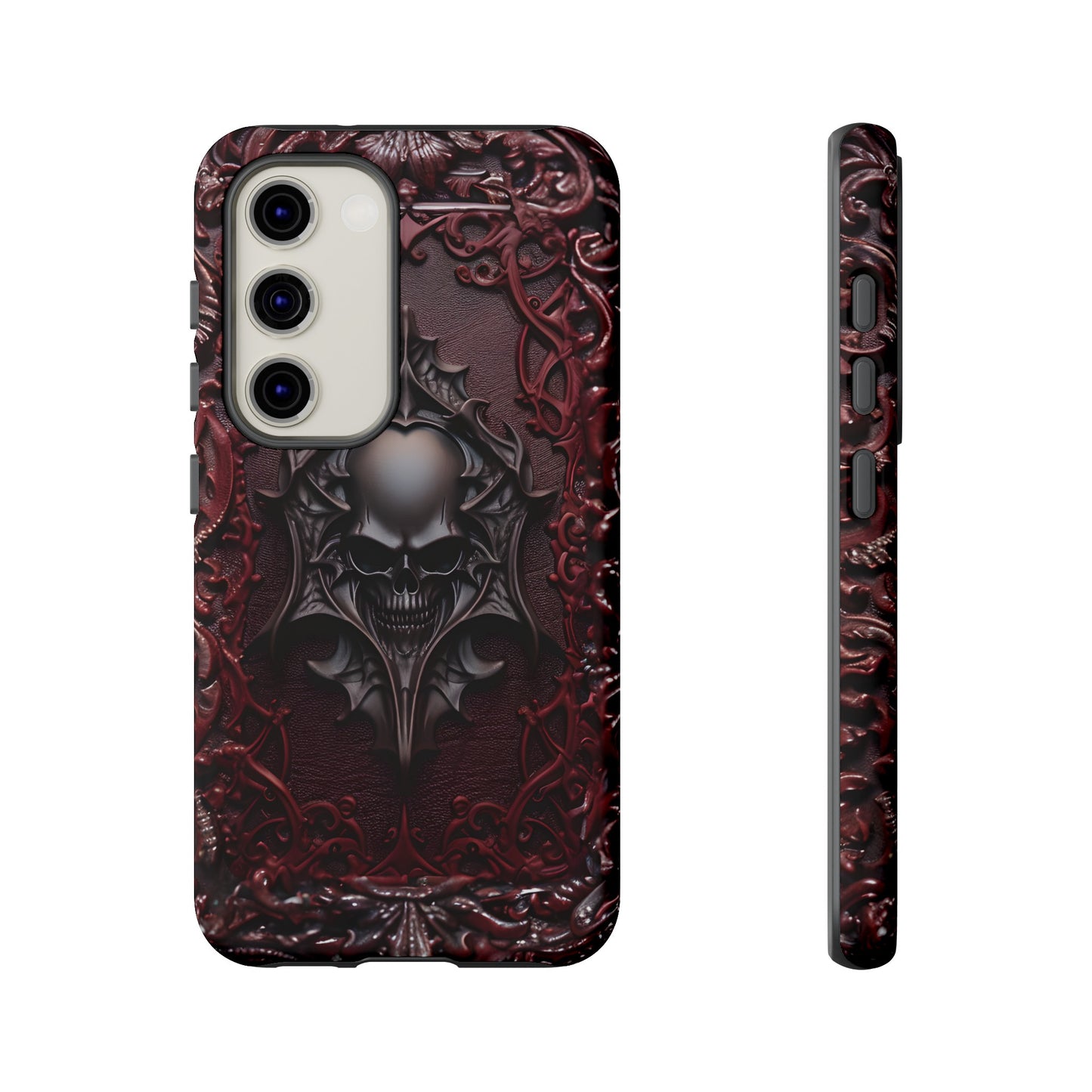 Vampiric Tough Phone Case – Gothic Skull Vampire Design for iPhone, Samsung Galaxy, and Google Pixel Devices