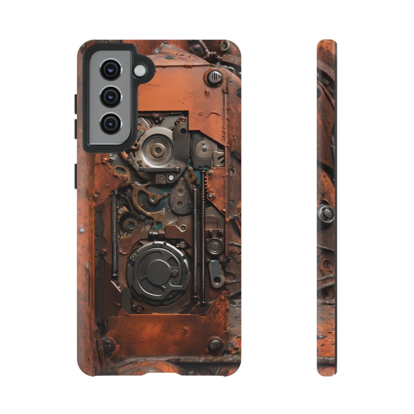 Rusted Mechanisms Phone Case – Steampunk Metal Gear Design for iPhone, Samsung Galaxy, and Google Pixel Devices