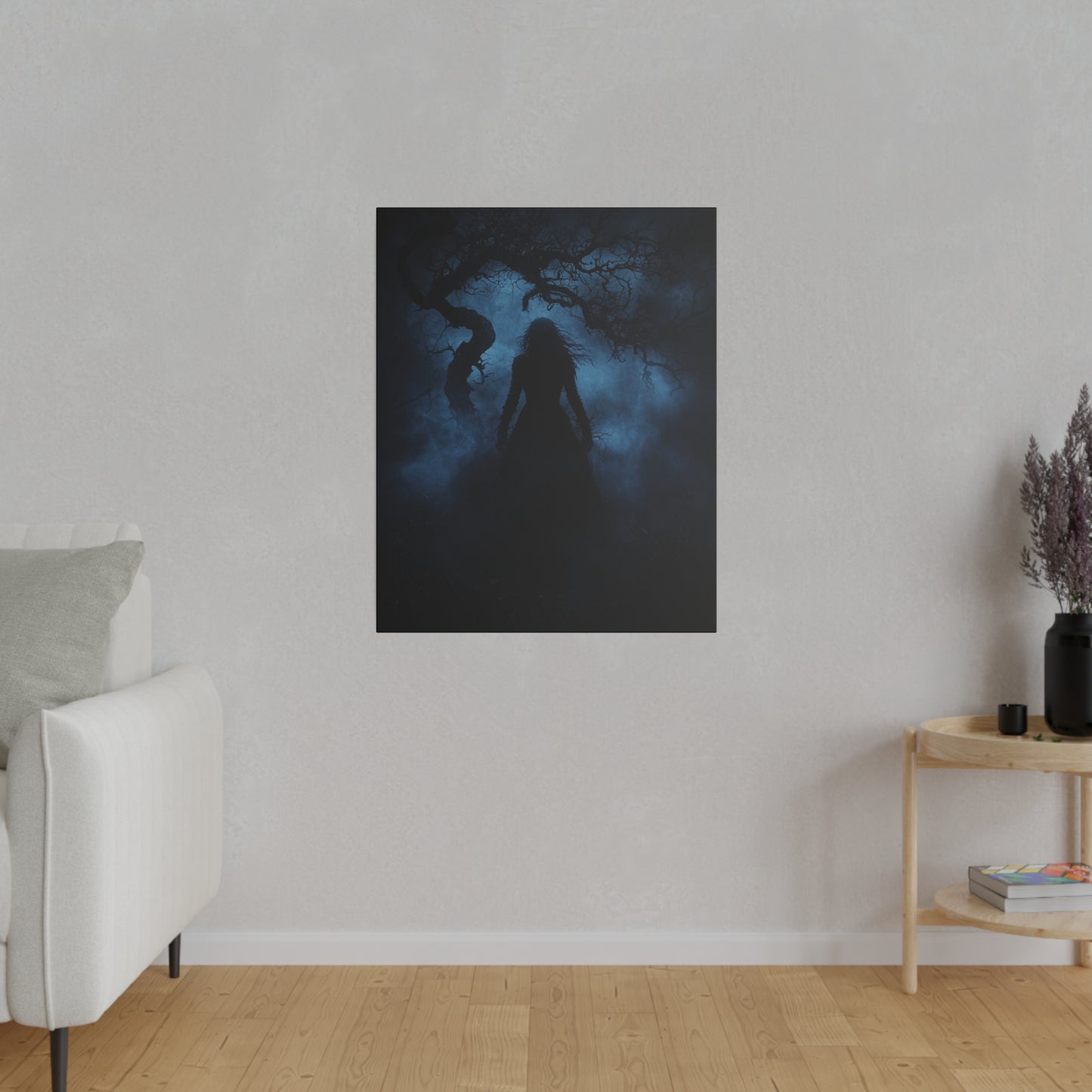 Haunting Silhouette - Dark Art Canvas Print - Mystical Gothic Home Decor