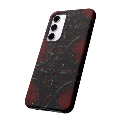 Vampiric Leather Phone Case for iPhone, Samsung Galaxy, and Google Pixel Devices - Gothic Ornate Design