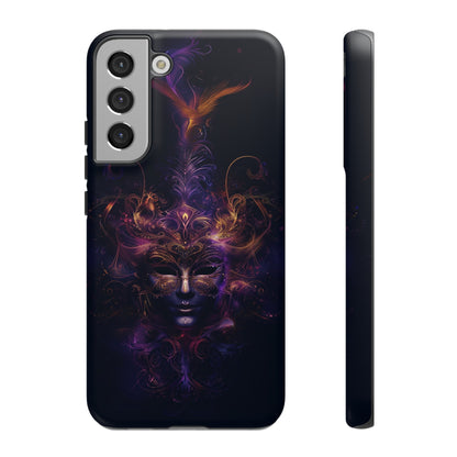 Elegant Masquerade Mask Phone Case for iPhone, Samsung Galaxy, and Google Pixel Devices - Mystical Design