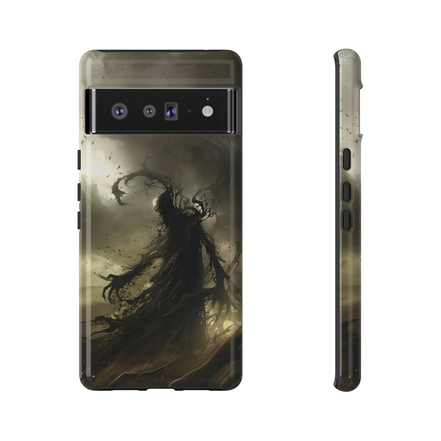 Dark Spirit Phone Case – Grim Reaper Haunting Design for iPhone, Samsung Galaxy, and Google Pixel Devices