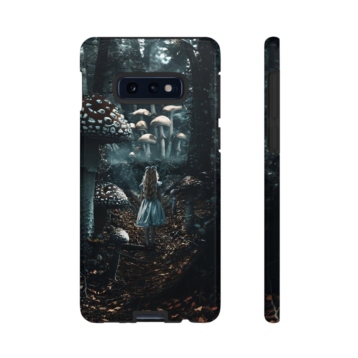 Alice in the Mushroom Forest Phone Case – Fantasy Wonderland Design for iPhone, Samsung Galaxy, and Google Pixel Devices