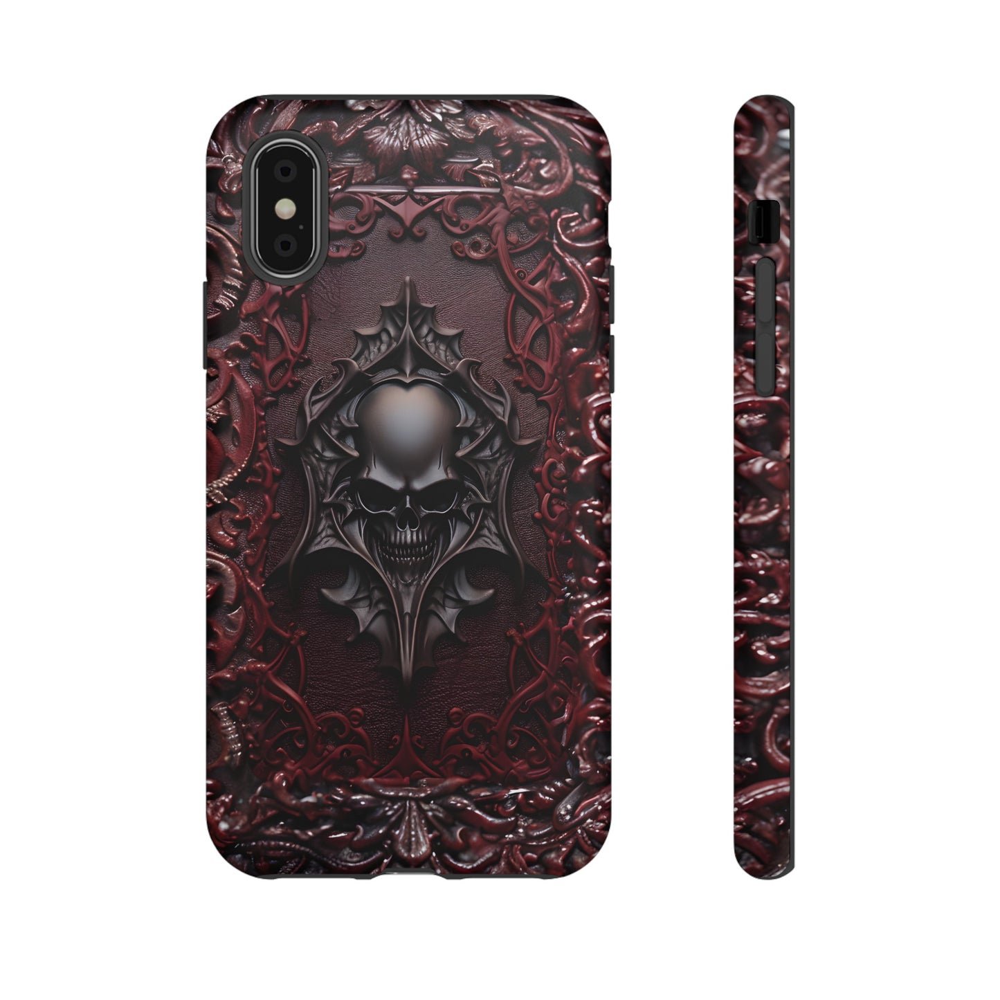 Vampiric Tough Phone Case – Gothic Skull Vampire Design for iPhone, Samsung Galaxy, and Google Pixel Devices