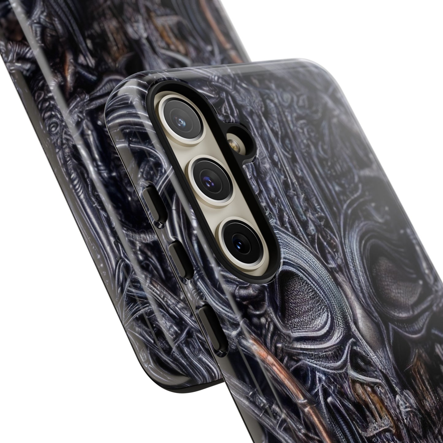 Biomechanical Horror 2 Phone Case – Futuristic Alien Horror Design for iPhone, Samsung Galaxy, and Google Pixel Devices