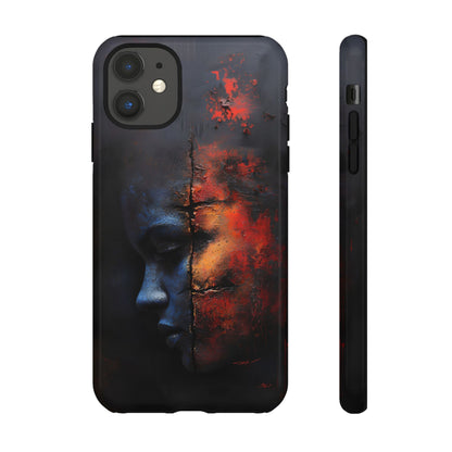 Abstract Duality Art Phone Case - Bold Modern Design