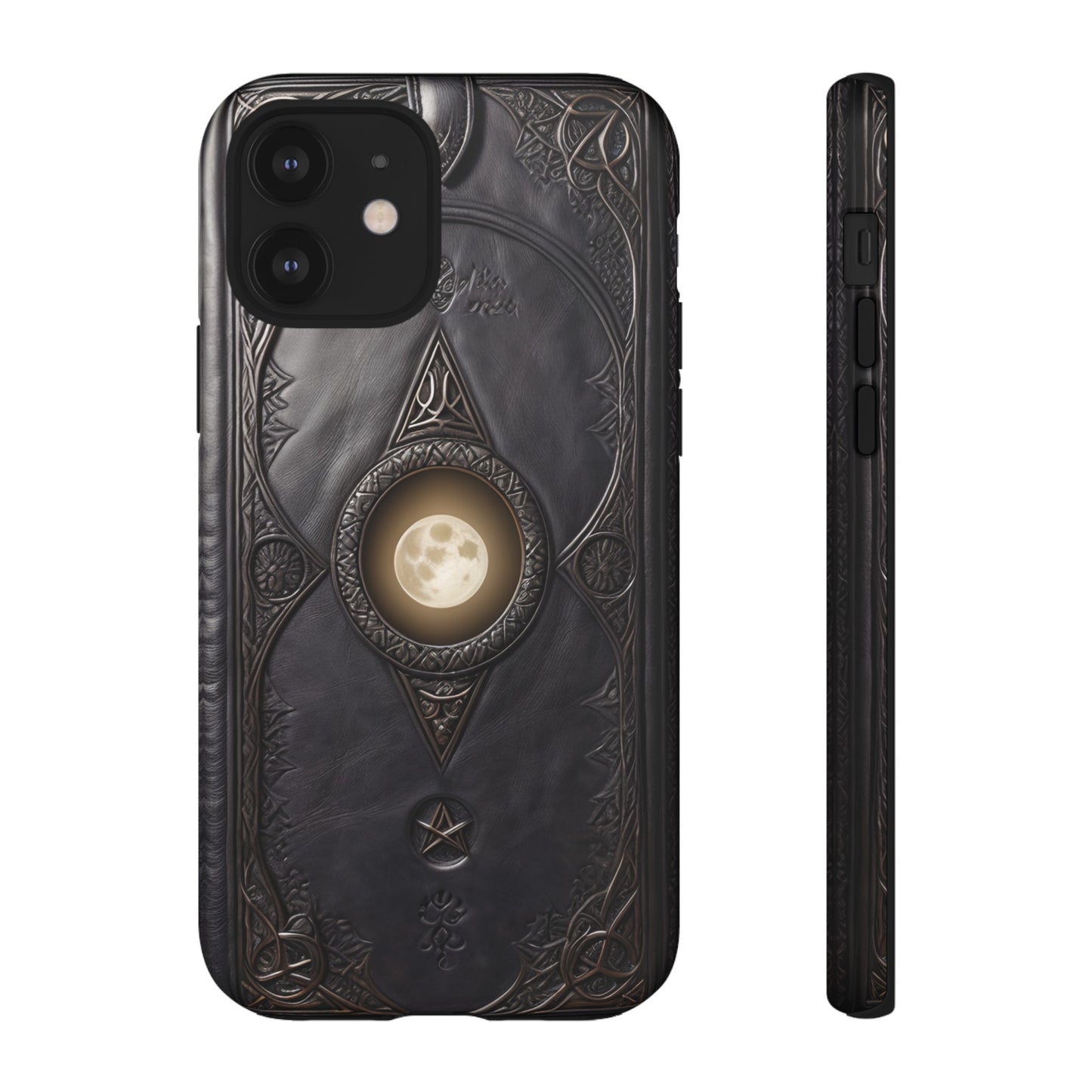 Moon Case Tough Phone Case – Fantasy Art Leather Book Design for iPhone, Samsung Galaxy, and Google Pixel Devices