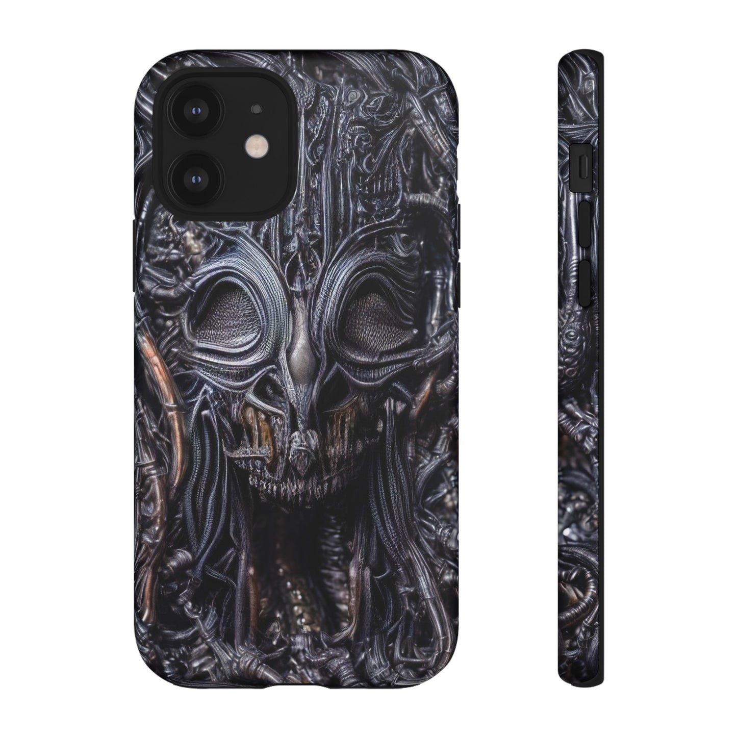 Biomechanical Horror 2 Phone Case – Futuristic Alien Horror Design for iPhone, Samsung Galaxy, and Google Pixel Devices