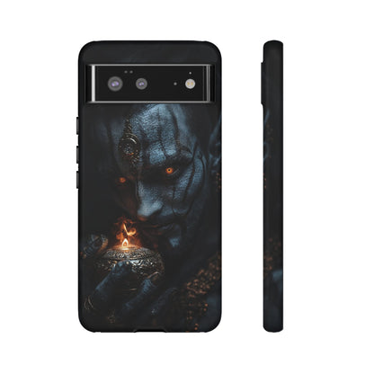 Dark Djinn Warrior Phone Case - Intricate Fantasy Art Protective Cover for iPhone, Samsung Galaxy, and Google Pixel Devices