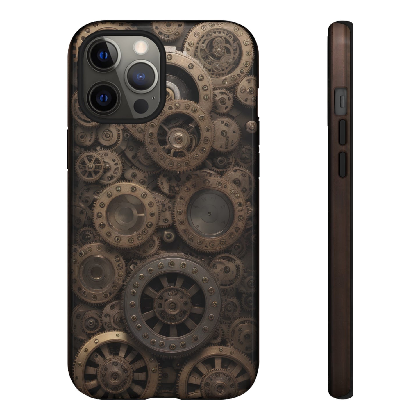 Gearworks 3 Phone Case – Steampunk Victorian Design with Gears and Clockwork for iPhone, Samsung Galaxy, and Google Pixel Devices