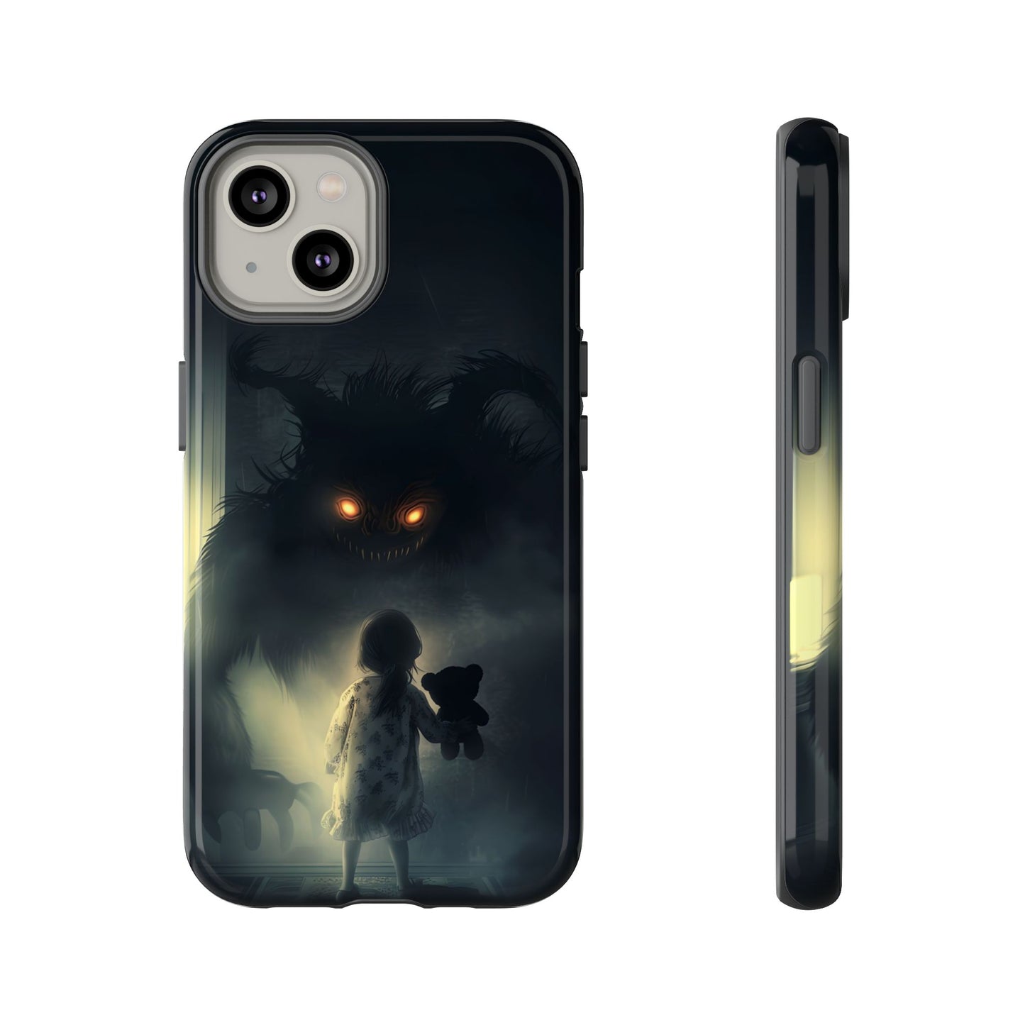 A Child Facing A Terrifying Monster Phone Case - for iPhone, Samsung Galaxy, and Google Pixel Devices