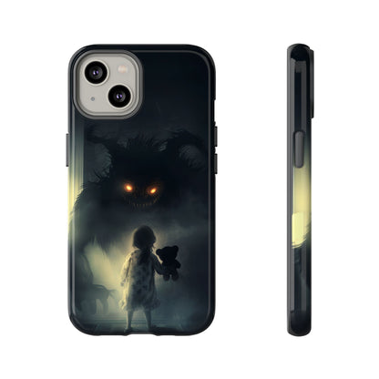 A Child Facing A Terrifying Monster Phone Case - for iPhone, Samsung Galaxy, and Google Pixel Devices