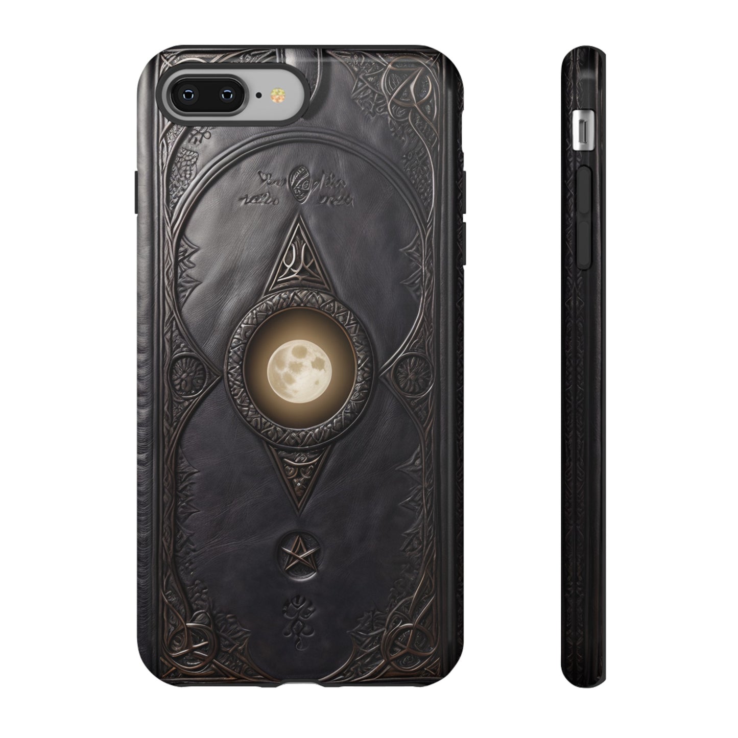 Moon Case Tough Phone Case – Fantasy Art Leather Book Design for iPhone, Samsung Galaxy, and Google Pixel Devices