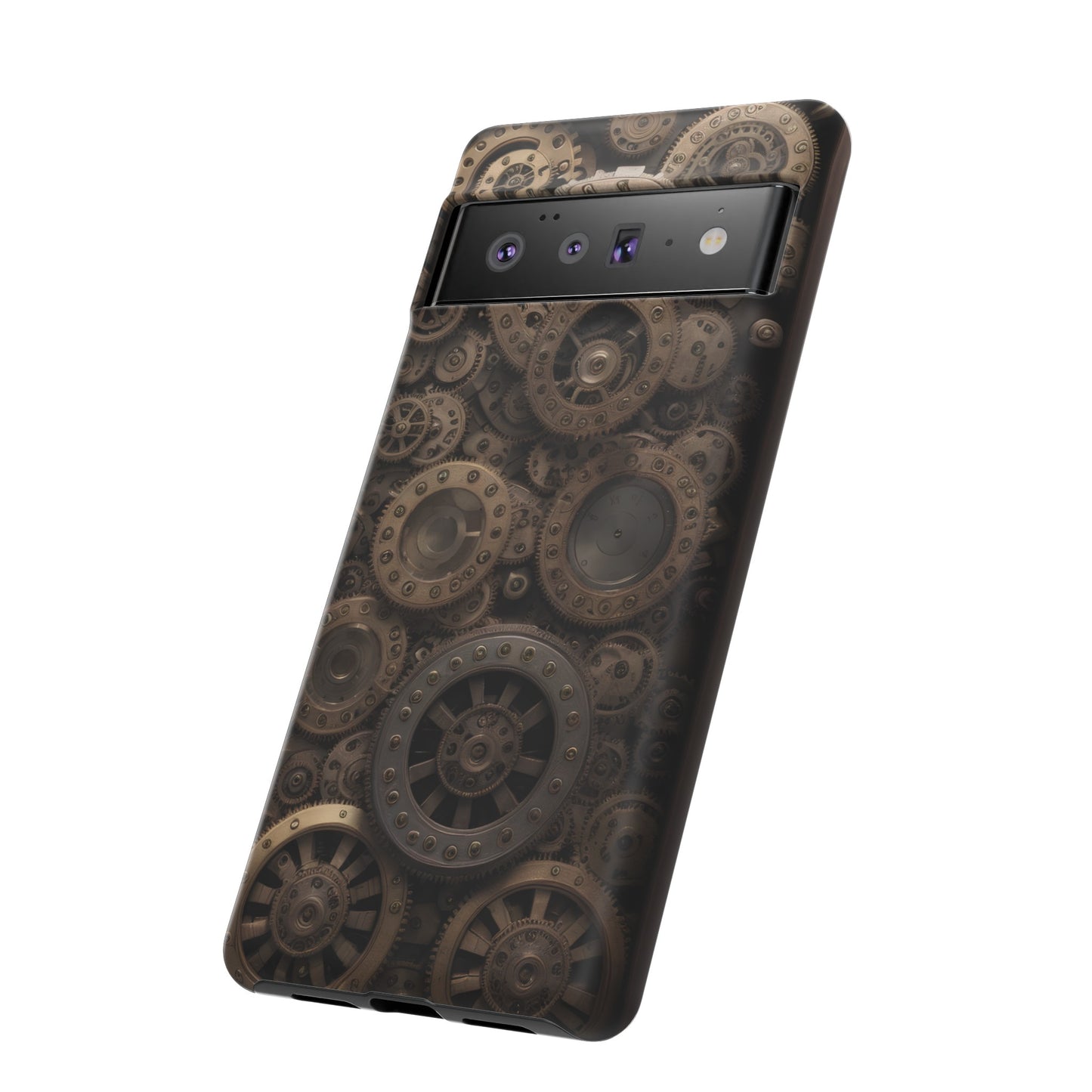 Gearworks 3 Phone Case – Steampunk Victorian Design with Gears and Clockwork for iPhone, Samsung Galaxy, and Google Pixel Devices