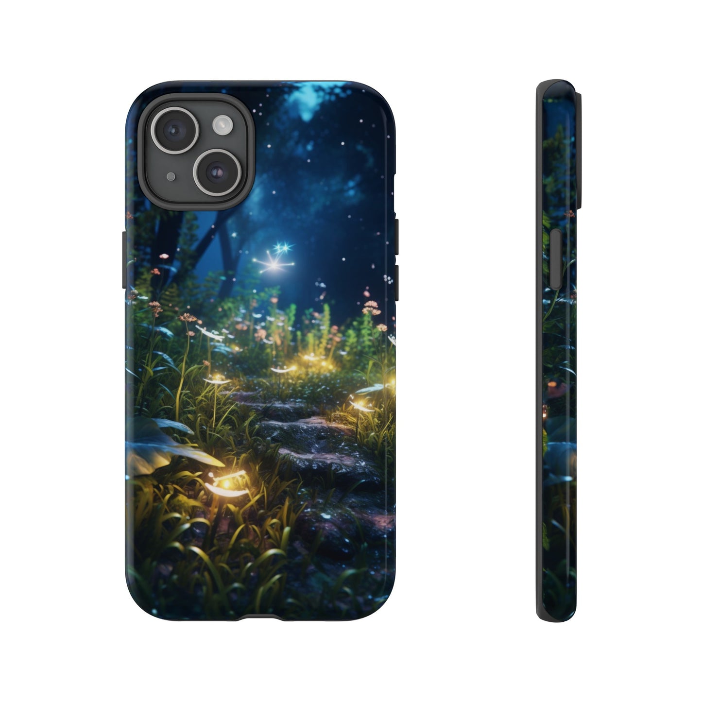 Fireflies in the Forest Tough Phone Case – Enchanting Summer Night Design for iPhone, Samsung Galaxy, and Google Pixel Devices