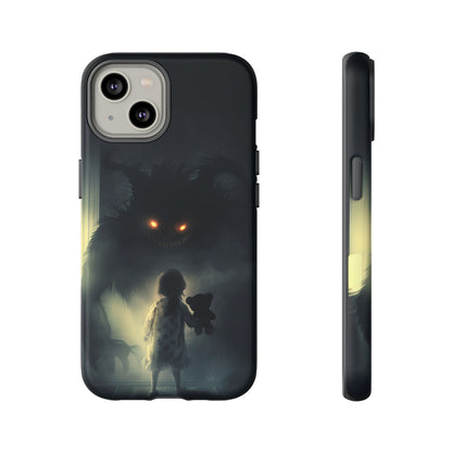 A Child Facing A Terrifying Monster Phone Case - for iPhone, Samsung Galaxy, and Google Pixel Devices