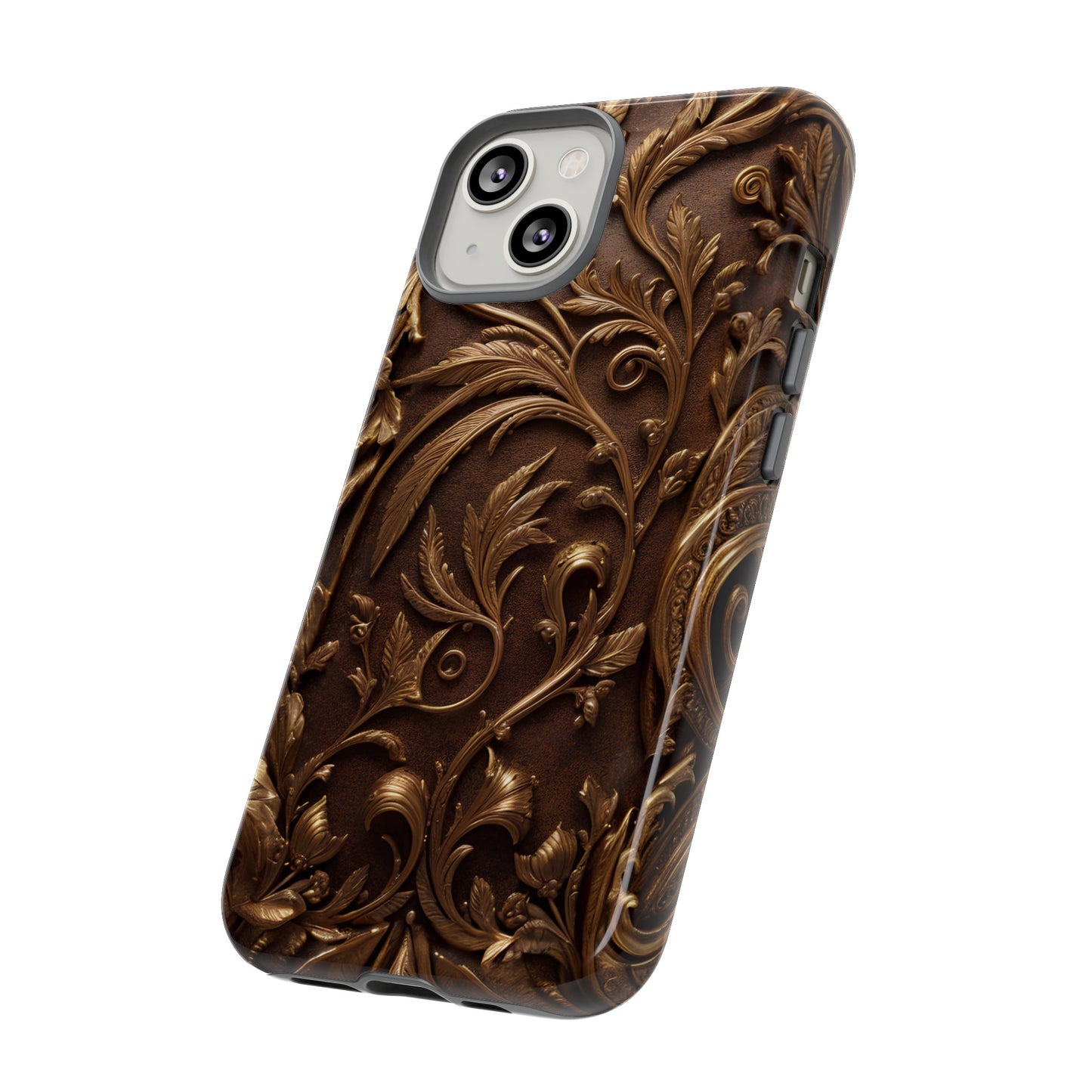 Elegant Bronze Phone Case – Victorian Floral Design for iPhone, Samsung Galaxy, and Google Pixel Devices