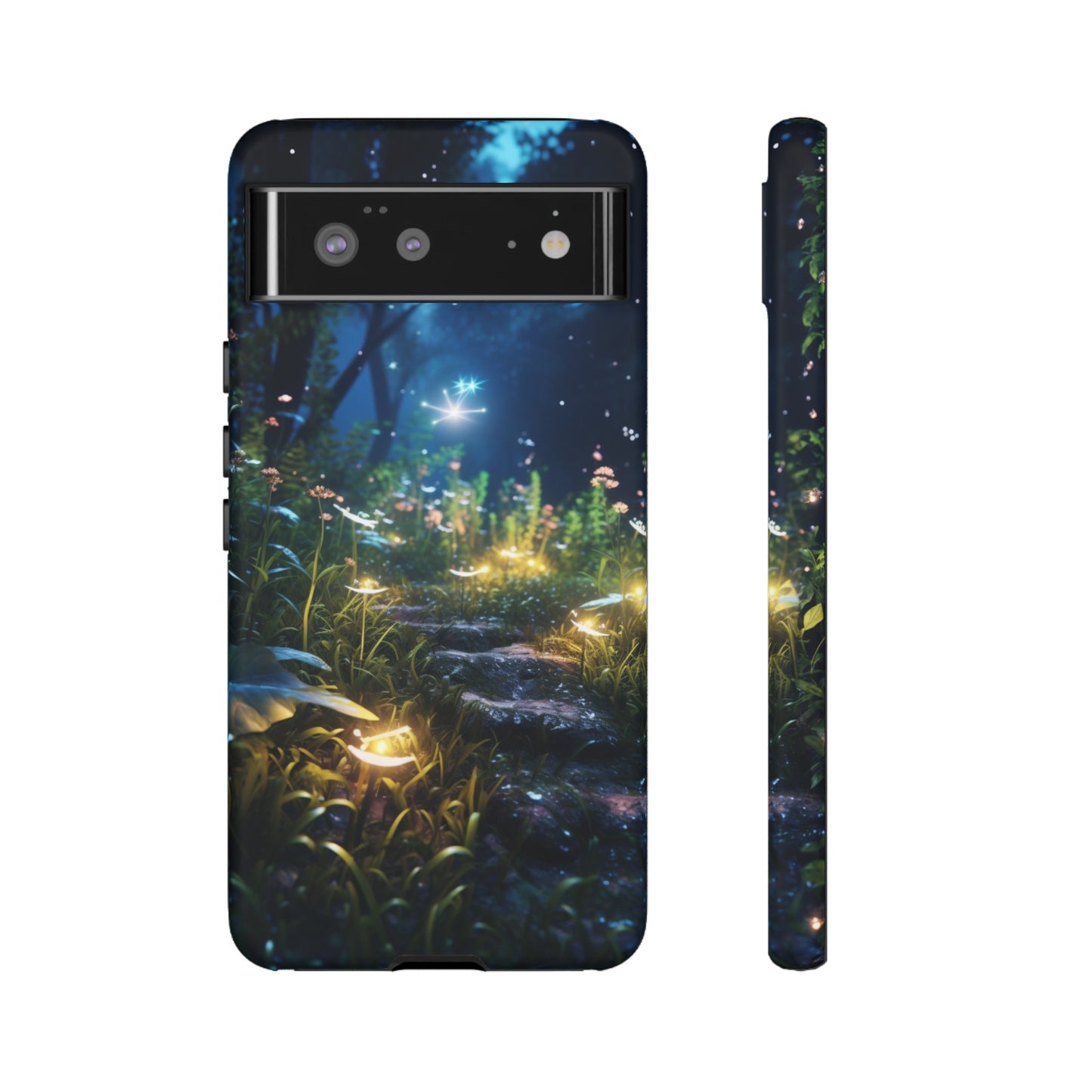 Fireflies in the Forest Tough Phone Case – Enchanting Summer Night Design for iPhone, Samsung Galaxy, and Google Pixel Devices