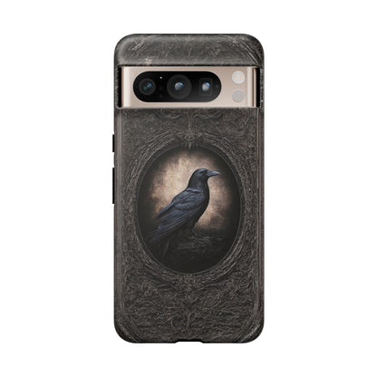 Gothic Raven Phone Case - Mysterious Dark Bird Design