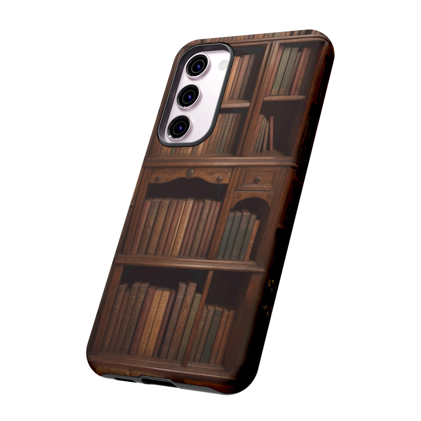 Book Shelf Phone Case – Vintage Library Design for iPhone, Samsung Galaxy, and Google Pixel Devices