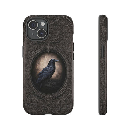Gothic Raven Phone Case - Mysterious Dark Bird Design