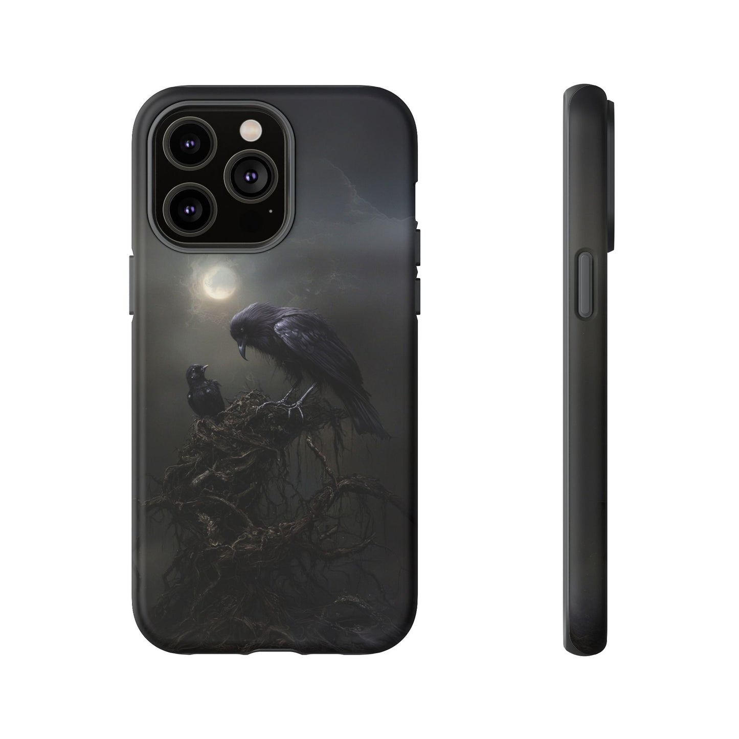 Gothic Raven Phone Case - Dark Crow Art for iPhone, Samsung Galaxy, and Google Pixel Devices