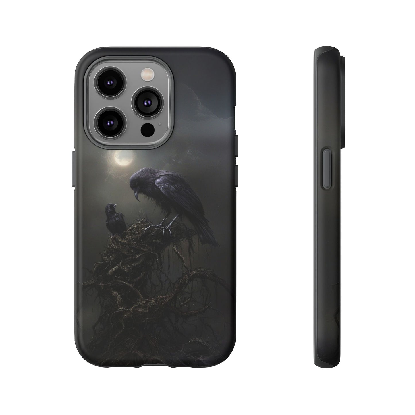 Gothic Raven Phone Case - Dark Crow Art for iPhone, Samsung Galaxy, and Google Pixel Devices