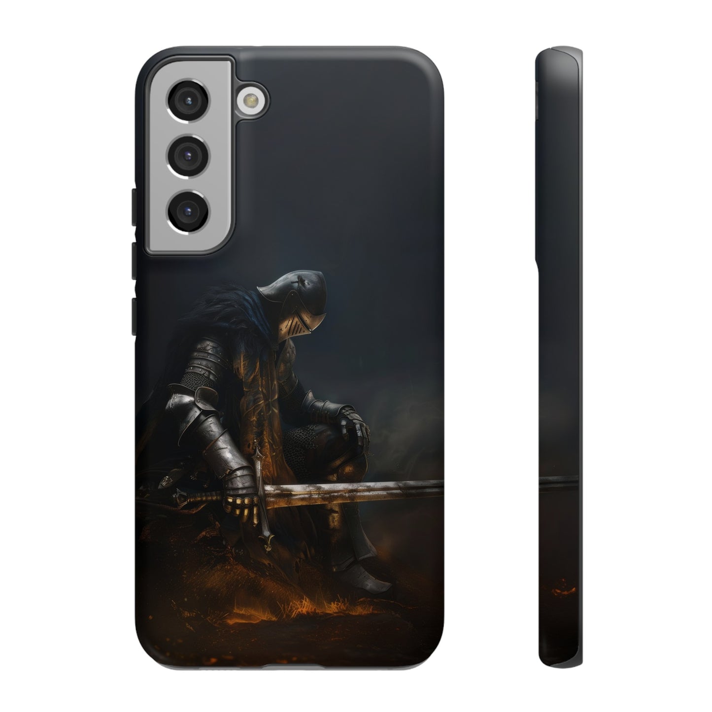 Dark Knight of the Abyss Phone Case - iPhone, Samsung Galaxy, Google Pixel - Epic Medieval Warrior Art, Protective Case, Fantasy Art