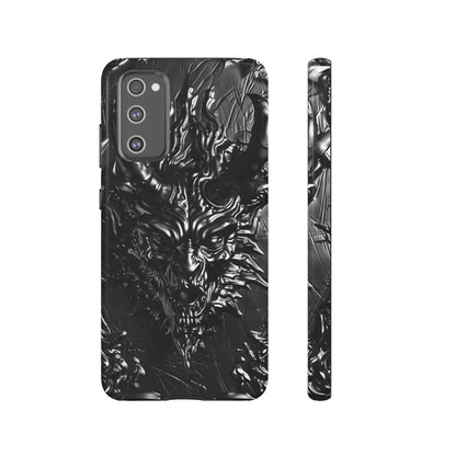 Silver Devil Phone Case – Gothic Demon Design for iPhone, Samsung Galaxy, and Google Pixel Devices