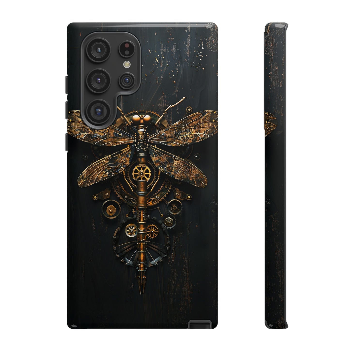 Steampunk Dragonfly Phone Case - Intricate Gear Design for iPhone, Samsung Galaxy, Google Pixel Devices