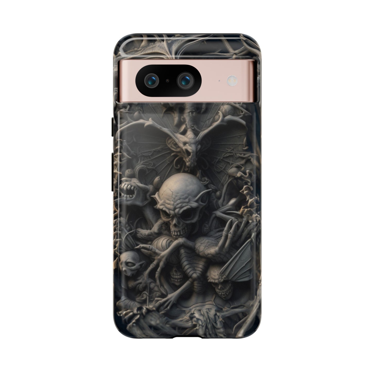 Those Who Dwell Below #1 Phone Case – Intricate Gothic Skeleton Design for iPhone, Samsung Galaxy, Google Pixel Devices