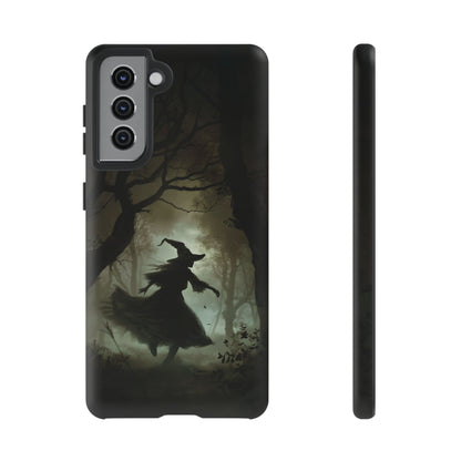 Spooky Witch Silhouette Phone Case - Halloween Dark Art Design for iPhone, Samsung Galaxy, and Google Pixel Devices