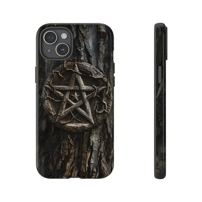 Pentacle Tree Phone Case – Wiccan Nature Magic Design for iPhone, Samsung Galaxy, and Google Pixel Devices