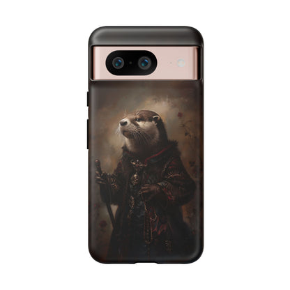 Noble Otter King Phone Case - Vintage Gothic Animal Art Design for iPhone, Samsung Galaxy, and Google Pixel Devices